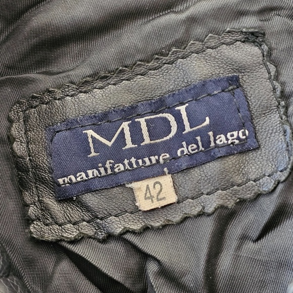 MDL Vintage Italian Leather Jacket – Women’s Size 42 (Fits Like Medium) – Black - Picture 7 of 9